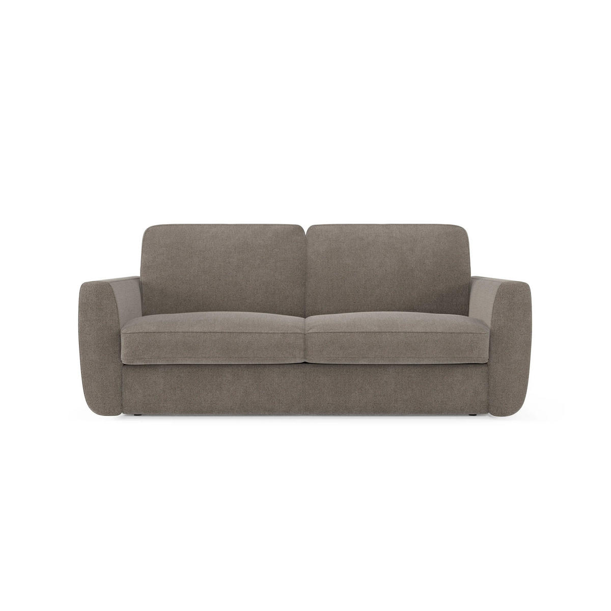 SCHLAFSOFA Leonida - Taupe, Metall (202/92/98cm) - Divani.store