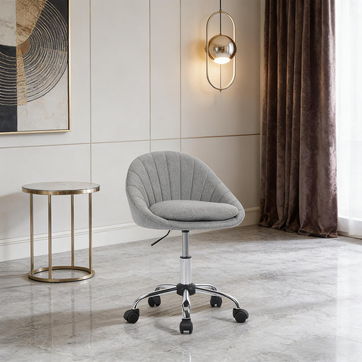 BÜROSTUHL Grau 52/52/82 cm - Grau, Metall (47.5/82/52cm) - PANGIVO