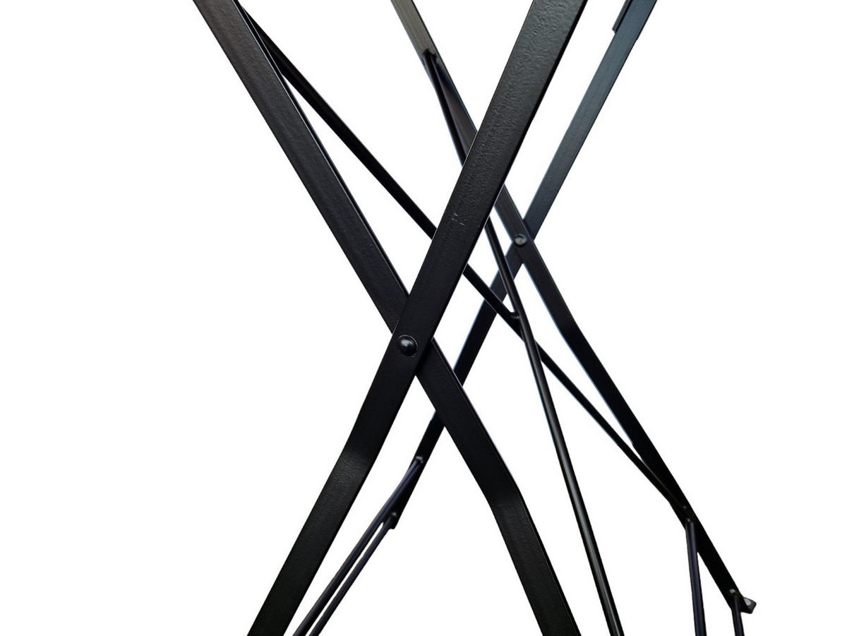 STEHTISCH WALDKRONE 110x80x80cm Ø80cm Klappbar Eschenholz Schwarz/Braun - Braun, Holz (80/80/110cm) - CHEFGASTRO