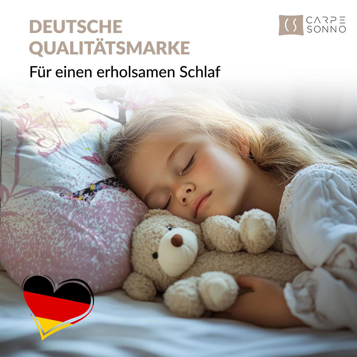 KINDERBETTWÄSCHE 135x200 cm Fee Mädchen aus 100% Baumwolle - Leuchtet um Dunkeln - Multicolor, Textil (135/200cm) - Carpe Sonno