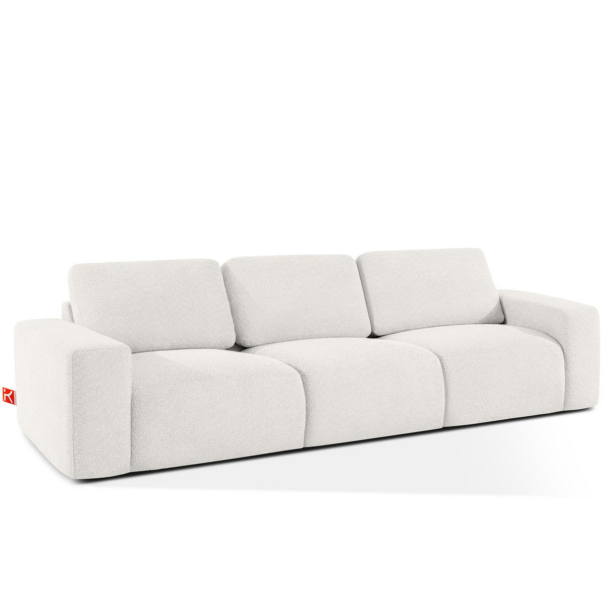 3-SITZER SOFA ZUCCO, Ecru - Ecru, Holz/Holzwerkstoff (292/85/100cm) - KONSIMO®