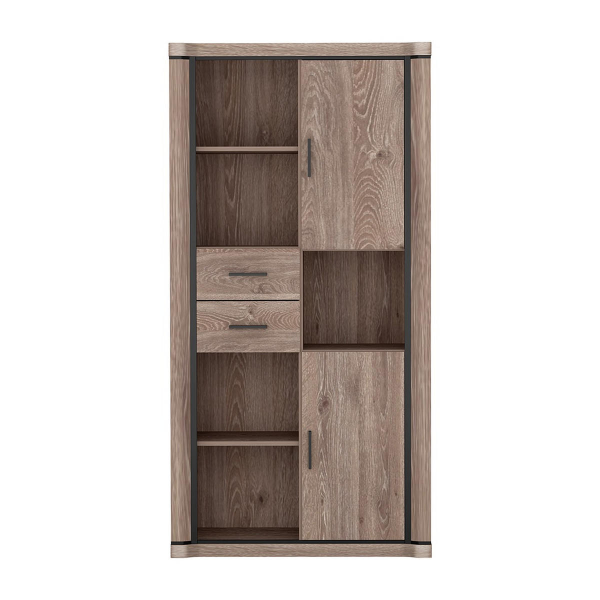 REGAL Dallas D-23 97 x 192 x 45 cm Trüffeleiche - Trüffeleichefarben, Holzwerkstoff/Kunststoff (97/192/45cm) - Koseto