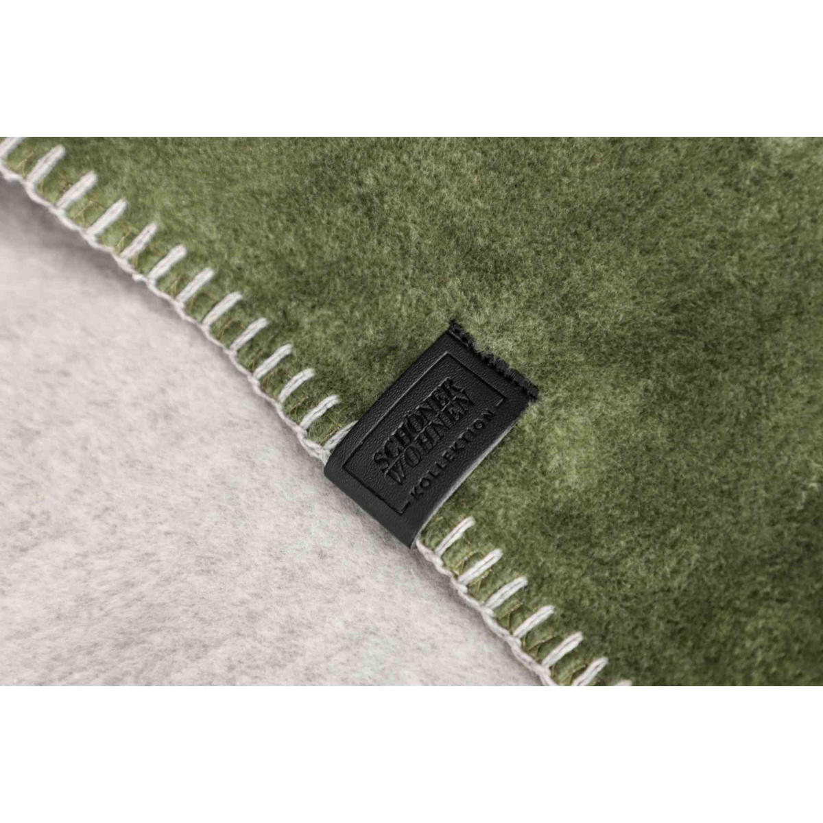WOHNDECKE FAVORIT - Olivgrün, Textil (150/200cm) - Schöner Wohnen