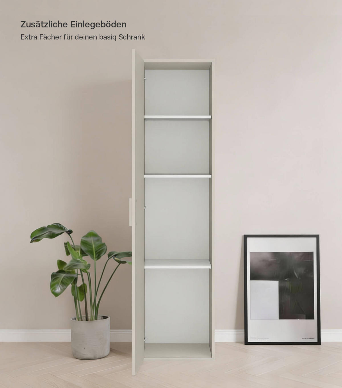 MEHRZWECKSCHRANK Der Kompakte - Beige, Holzwerkstoff (60/180/34cm) - Mokebo