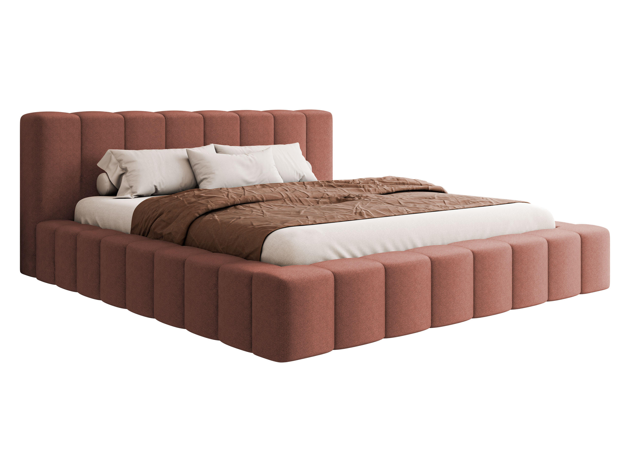 POLSTERBETT Makira - Rosa, Holz/Holzwerkstoff (180/200cm) - MIRJAN24