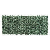 KÜNSTLICHE Hecke Sichtschutz, Gartenzaun mit Künstlichen Blättern 2,4x1m - Grün, Kunststoff (1/100cm) - Outsunny