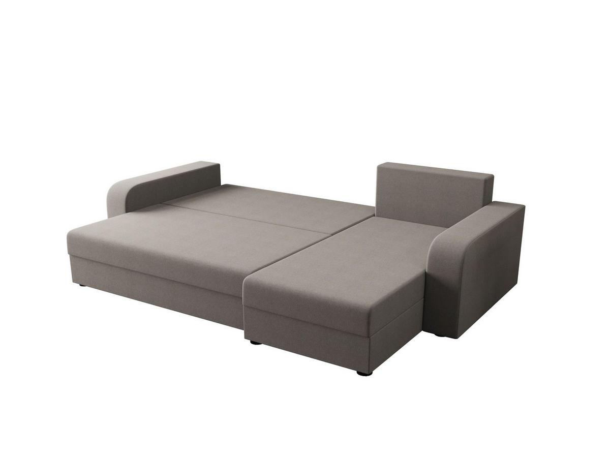 ECKSOFA HEWLET L BIS Sawana 21 Rechts mit Schlaffunktion - Grau, Textil (240/140cm) - Bedante