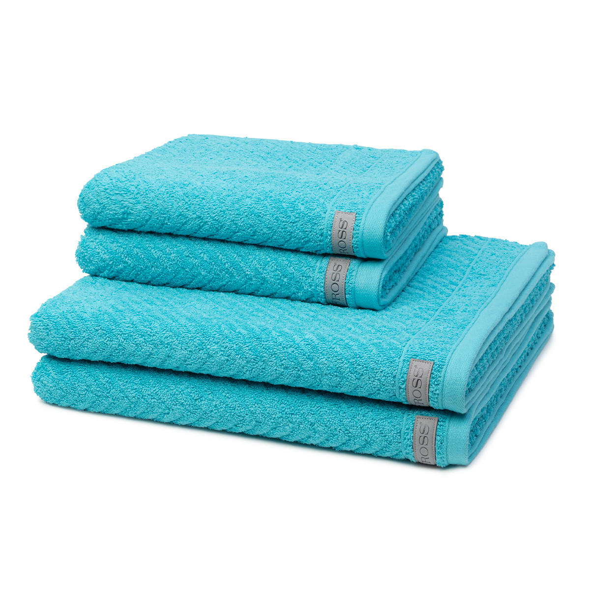 FROTTIERSET Smart 4-teilig - Türkis, Textil (50/100cm) - Ross