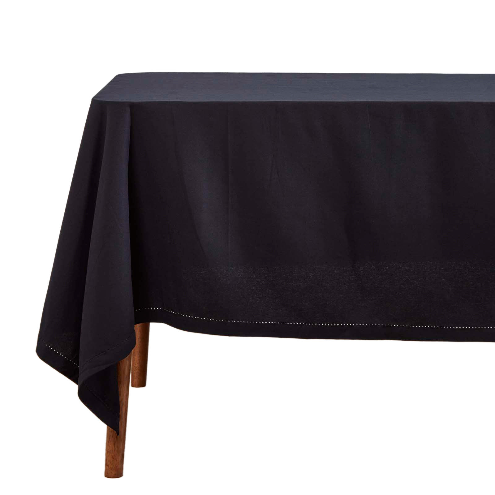 TISCHDECKE schwarz 137/137 cm, 100% Baumwolle - Schwarz, Textil (137/137cm) - Homescapes