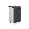 KÜCHENUNTERSCHRANK R-Line Schwarz Beton 40 cm AP Anthrazit - Schwarz/Weiß, Holzwerkstoff (40/81.6/60cm) - Vicco