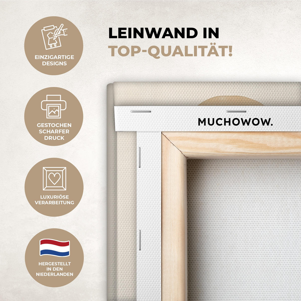 LEINWANDBILD Japandi - Wabi sabi - Beige 20x30 cm - Taupe, Textil (20/30cm) - MuchoWow