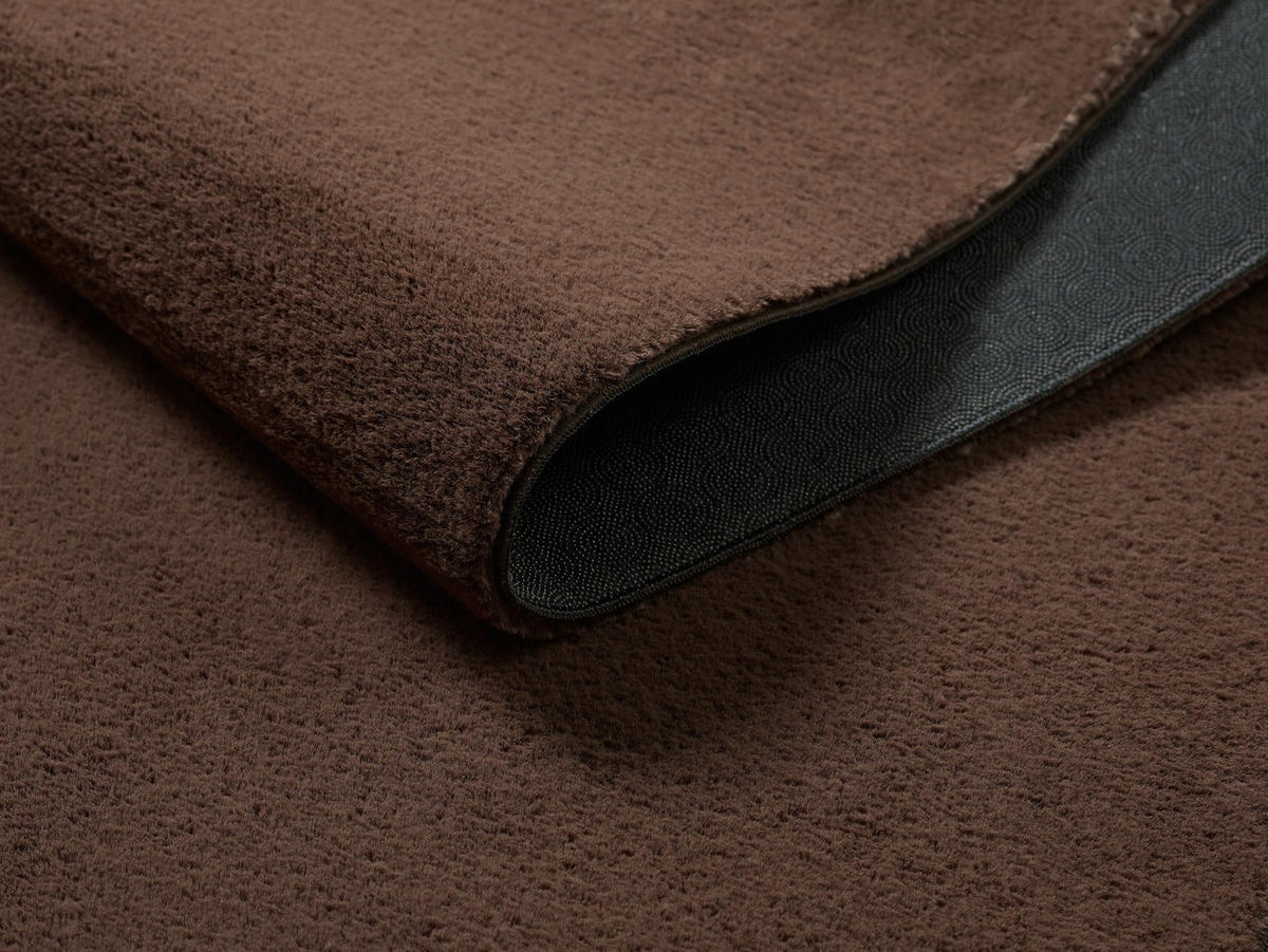 KURZFLORTEPPICH Antirutsch Uni RUTOR Polyester Braun 120 x 160 cm - Braun, Textil (120/160cm) - KADIMA DESIGN