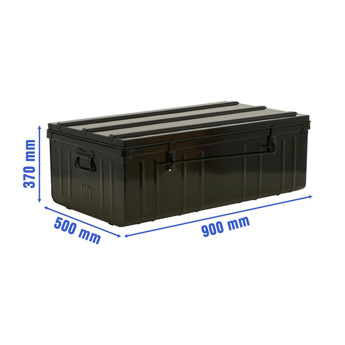TRANSPORTKISTE aus Stahl Geldo 37 x 90 x 50 cm 166,5 Liter Anthrazit - Anthrazit, Metall (90/37/50cm) - PROREGAL