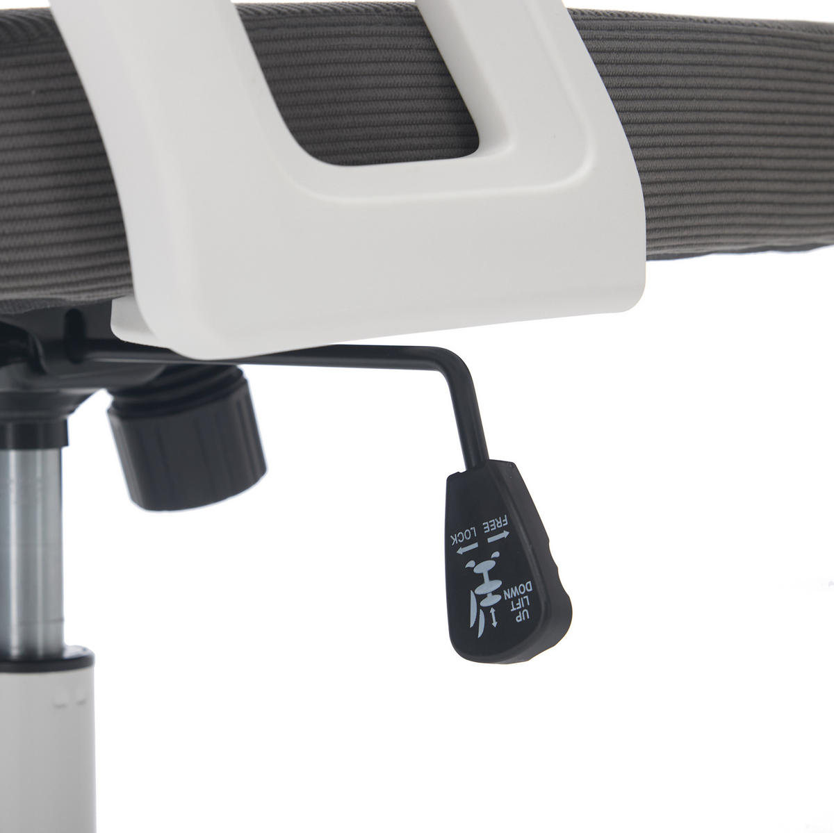 BÜROSTUHL höhenverstellbar mit Klapparmlehnen Grau - Grau, Kunststoff (65/108/58cm) - Meubliv