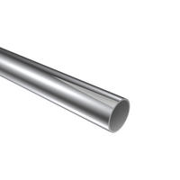 RUNDROHR 100 cm, 20 mm Ø Chrom - Chromfarben, Metall (100cm) - INTERDECO