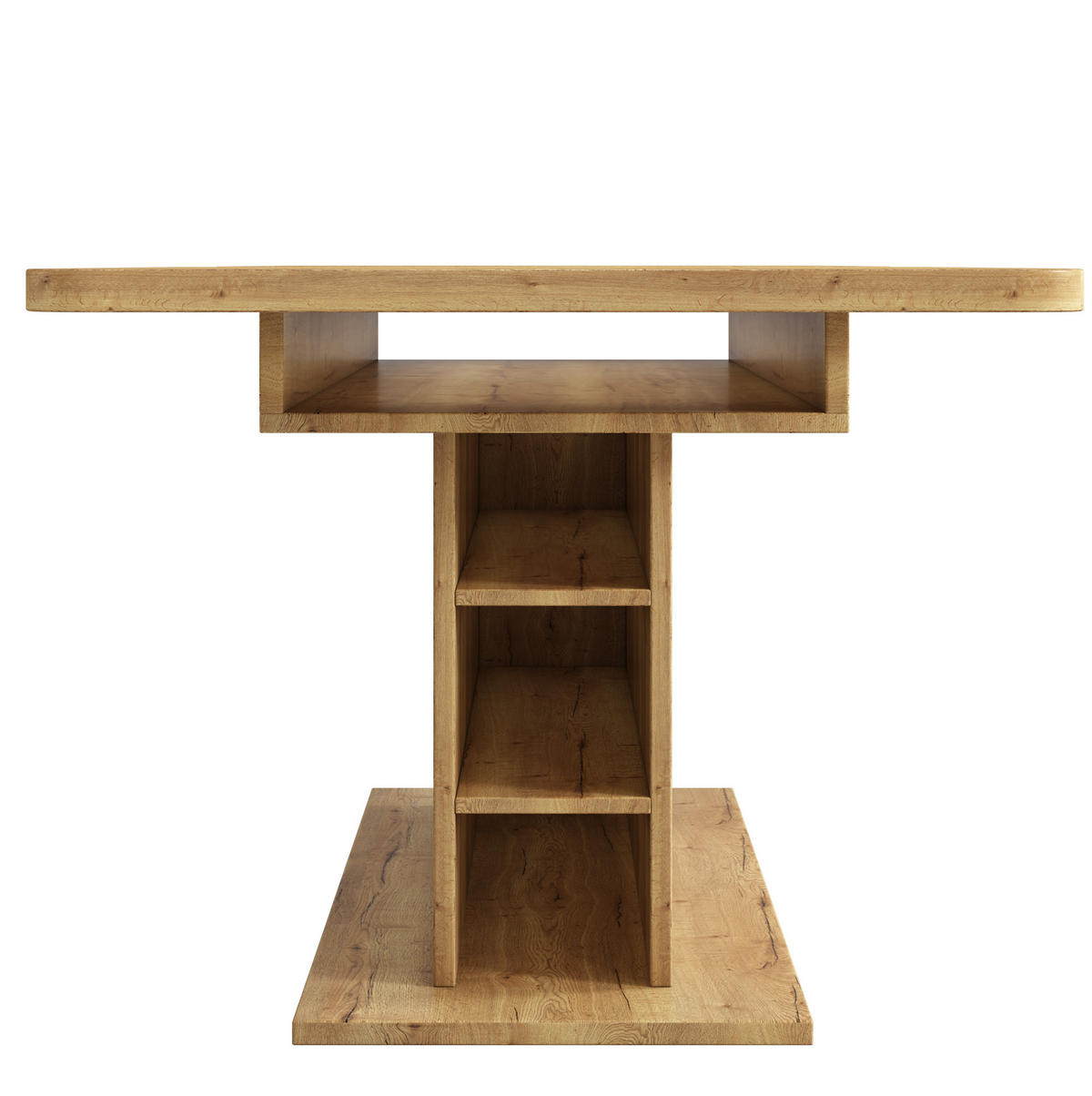 JEDILNA miza 110/130/70/75 cm raztegljiva s sredinskim podstavkom in prostorom za shranjevanje, Naravna - naravne barve, leseni material (130/70/75cm) - Redom