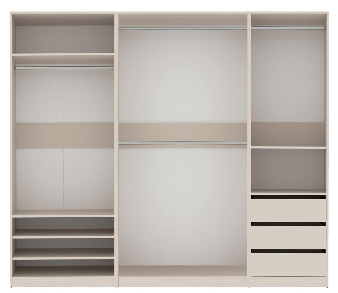 GARDEROBENSCHRANK OFFEN TRES L/C CASHMERE 240/206/51 cm - Kaschmir, Holzwerkstoff (240/206/51cm) - Marmex Möbel