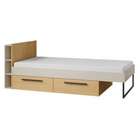 JUGENDBETT Lorin LO11 L / P - Kaschmir/Eichefarben, Holzwerkstoff (90/200cm) - MIRJAN24
