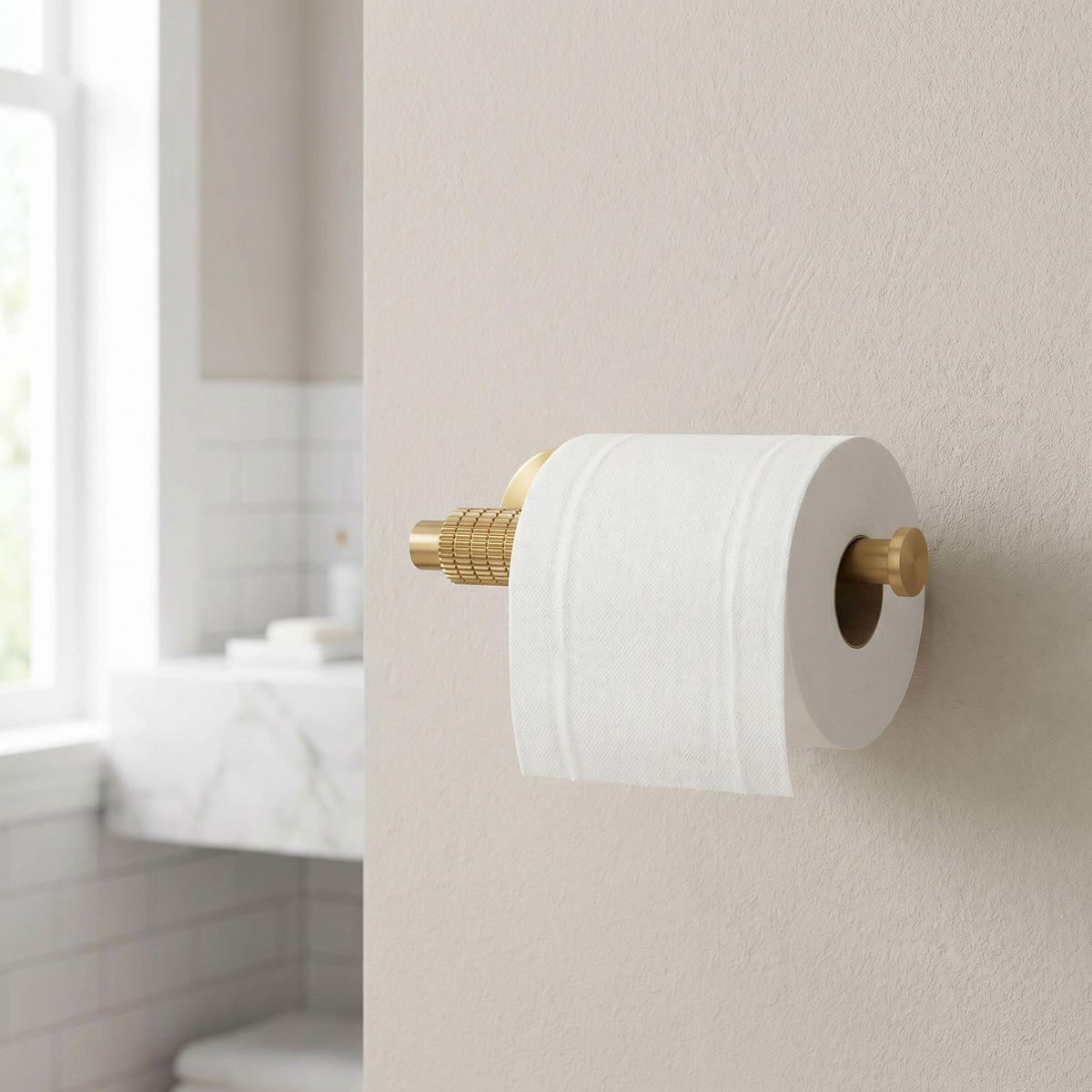 HALTER Für Toilettenpapier Rea 29105 Riwon Brush Gold - Goldfarben, Metall (16/5/8.5cm) - REA