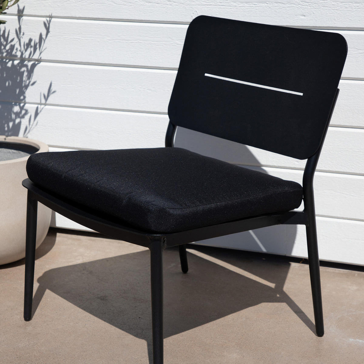 LOUNGESTUHL - Schwarz - Stahl - 55 x 73 x 59 cm - Schwarz, Metall (55/73/59cm) - home24