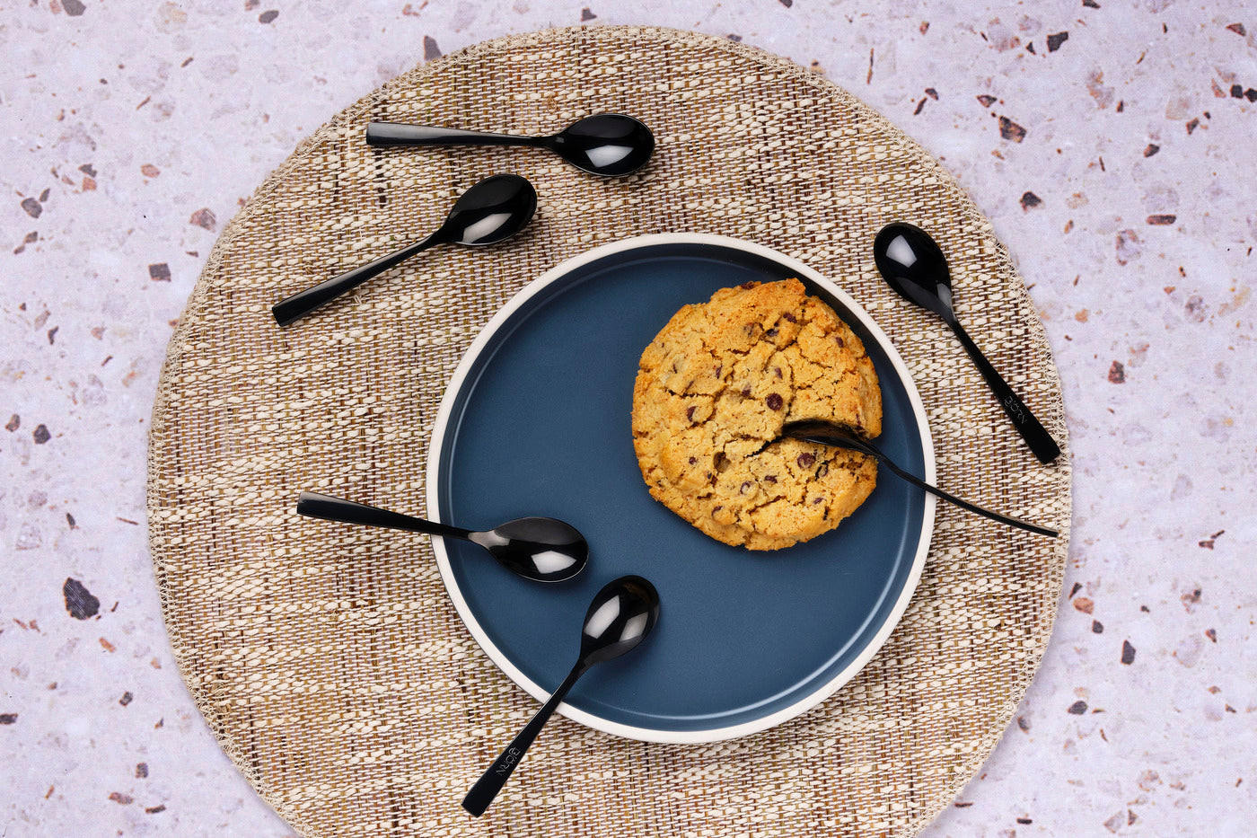 LÖFFEL 6er-Set Oglu - Schwarz - Schwarz, Metall - Björn