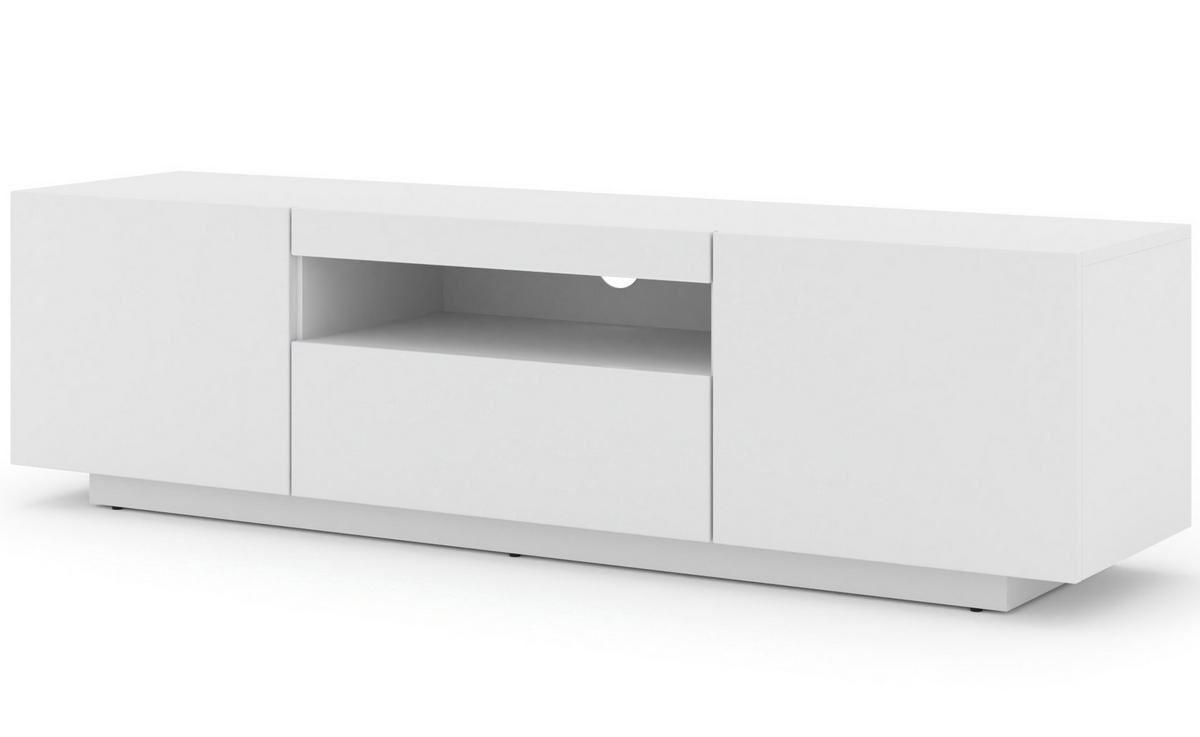 TV LOWBOARD Weiß 150/42/37 - Weiß, Holzwerkstoff (150/42/37cm) - RAUMHIRSCH FURNITURE