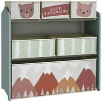 KINDERSCHRANK DE-09542 Grün - Grün, Holzwerkstoff (63/66/30cm) - ComfortXL