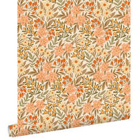 TAPETE Blumen 50 x 900 cm - Terracotta, Papier (50/900cm) - ESTAhome