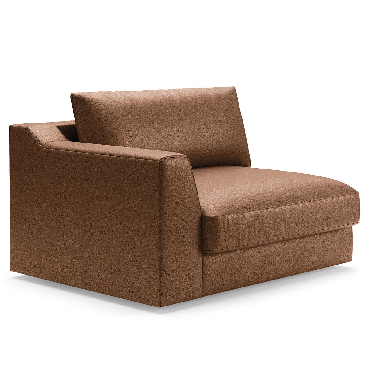 BIG-SOFA - Cognac, Kunststoff/Textil (274/90/112cm) - home24