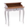 SEKRETÄR Napoleon Mahagoni Massivholz, mit Schublade 05 weiß-natur - Multicolor, Holz (40/80/92cm) - DESIGN DELIGHTS