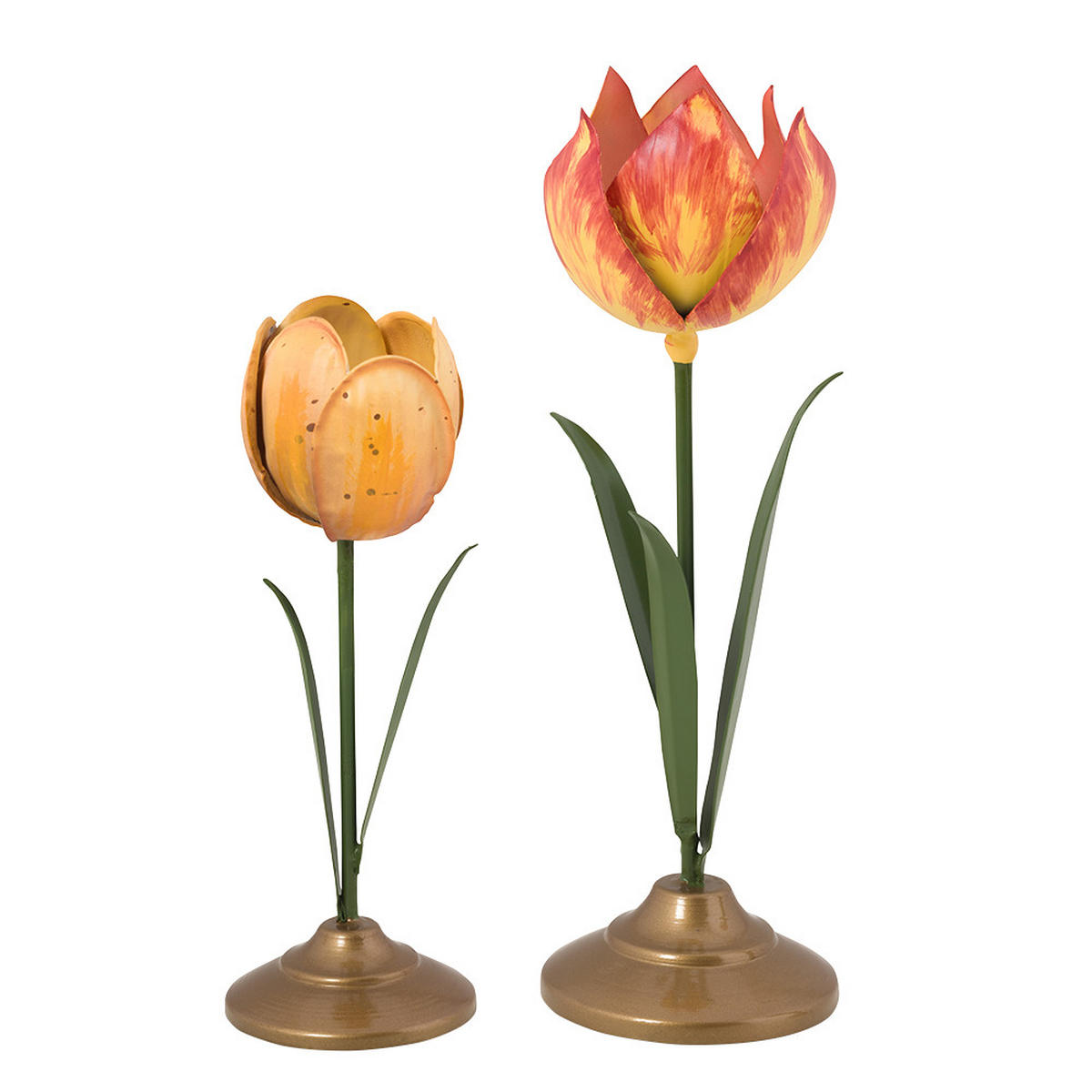 KERZENHALTER 2er-Set Tulpe s metal gelb - Gelb, Metall (8.5/26/8.5cm) - Pip Studio