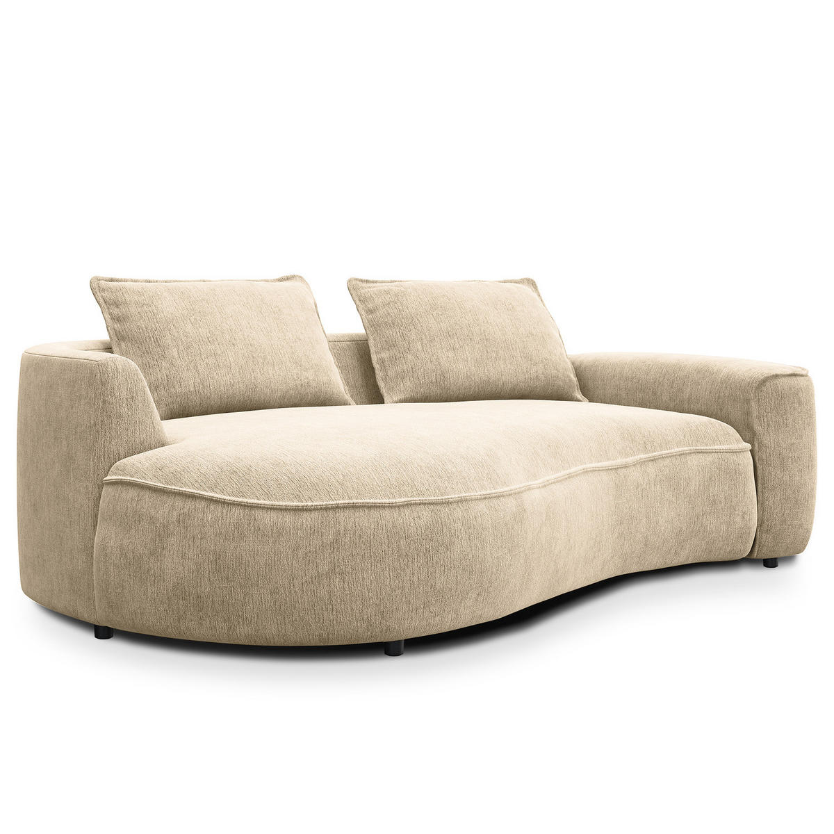 2,5-SITZER SOFA - Taupe, Textil (217/82/156cm) - home24