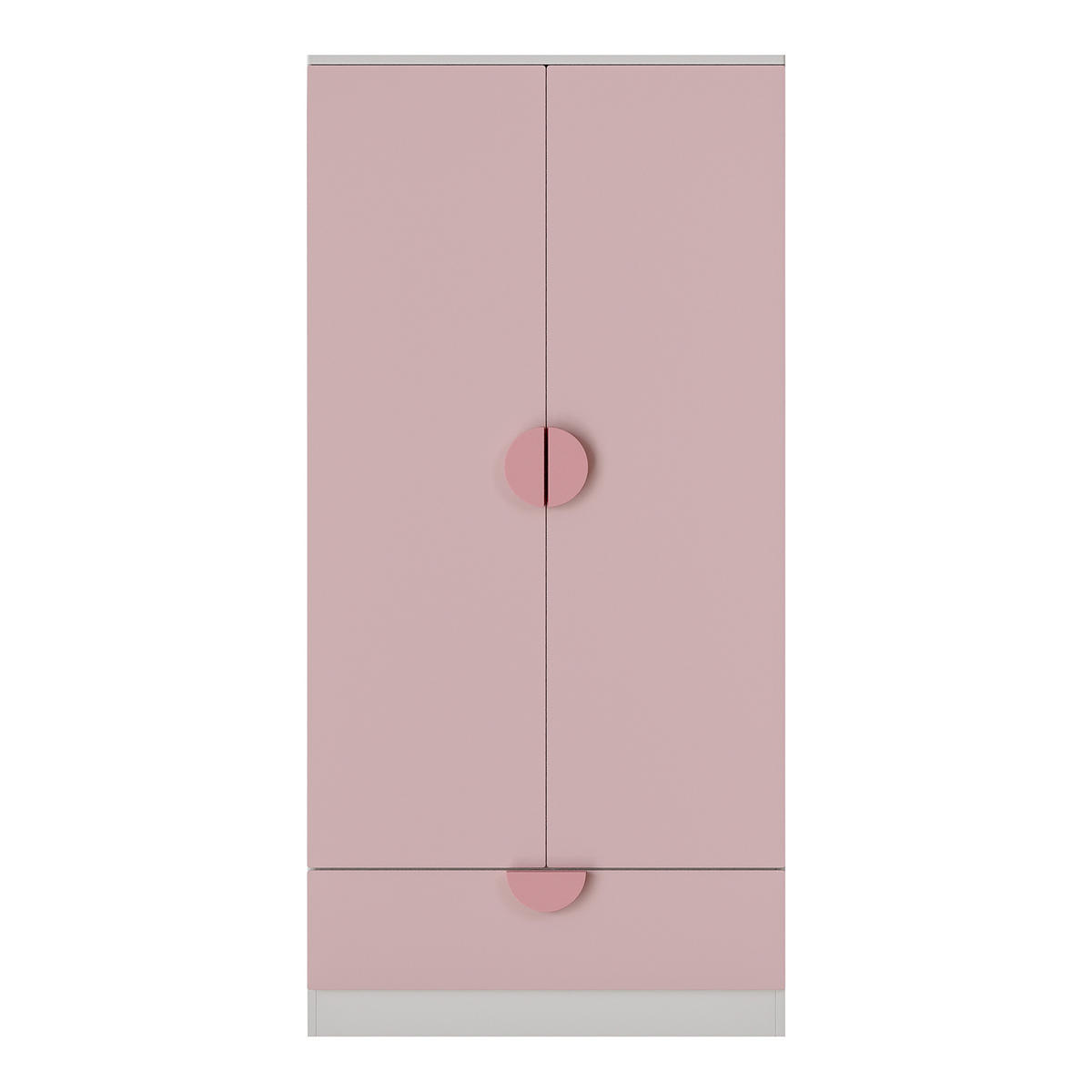 KINDERKLEIDERSCHRANK Sandnes - Rosa, Holzwerkstoff (40/123/60cm) - [en.casa]