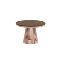 ESSTISCH Cone Bis - Haselnussfarben/Kupferfarben, Holzwerkstoff/Metall (120/120/76cm) - Meblini
