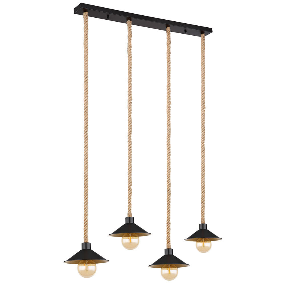 HÄNGELEUCHTE Metall Schwarz Gold - Schwarz, Metall (112.5/22/170cm)