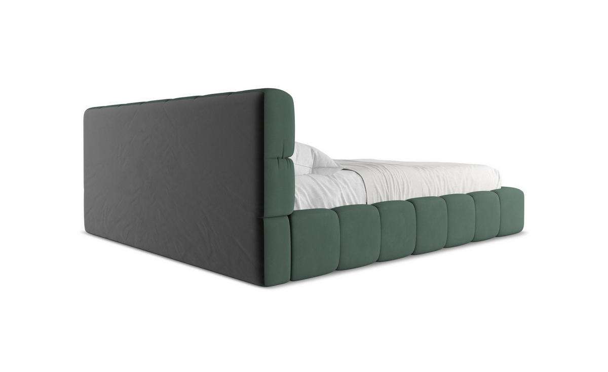 POLSTERBETT mit Bettkasten und Lattenrost 200x228 Blau - Blau/Schwarz, Kunststoff/Textil (180/200cm) - Makamii