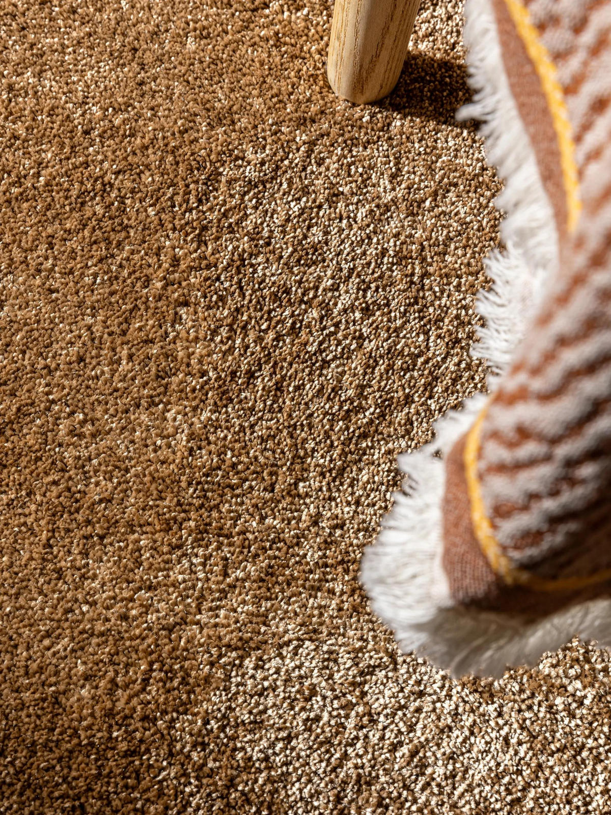 TEPPICH Nina waschbar ø 150 cm rund - Beige, Kunststoff (150/150cm) - benuta Nest