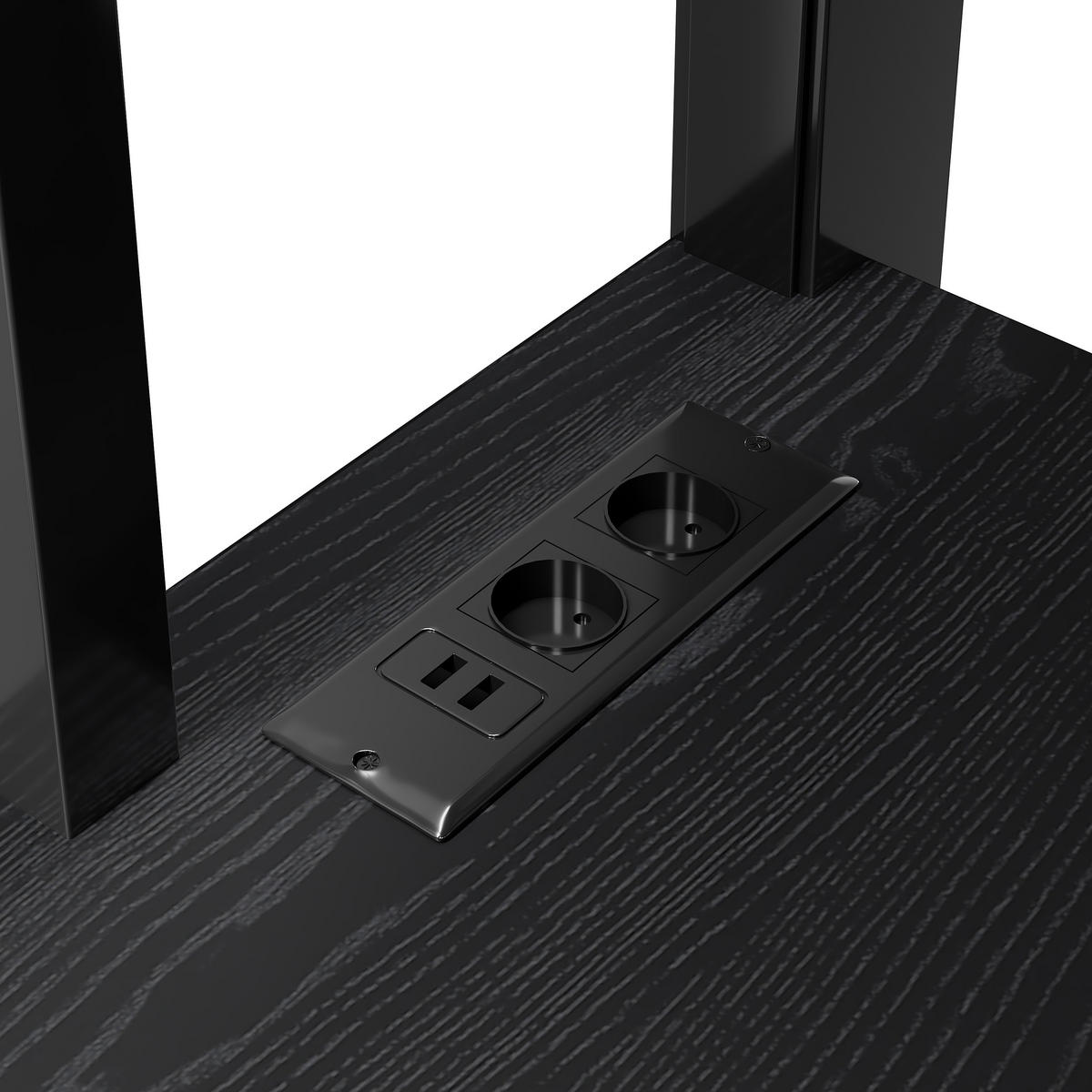 HOCHBETT Metall 140/200 cm Schwarz - Schwarz, Holzwerkstoff/Metall - Raumix