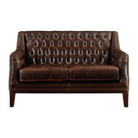 SOFA ohne Schlafmöglichkeit - 2 Personen - Leder - Schokoladenbraun - - Braun, Leder (138/84/84cm) - Vente-Unique