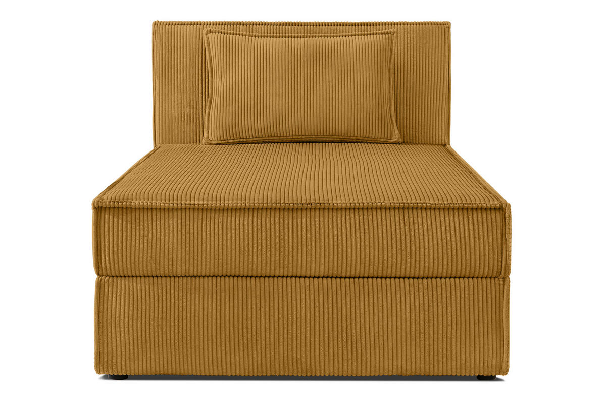 BOXSPRINGBETT ROTI Einzelbett, gelb - Gelb/Schwarz, Holz/Holzwerkstoff (100/200cm) - KONSIMO®
