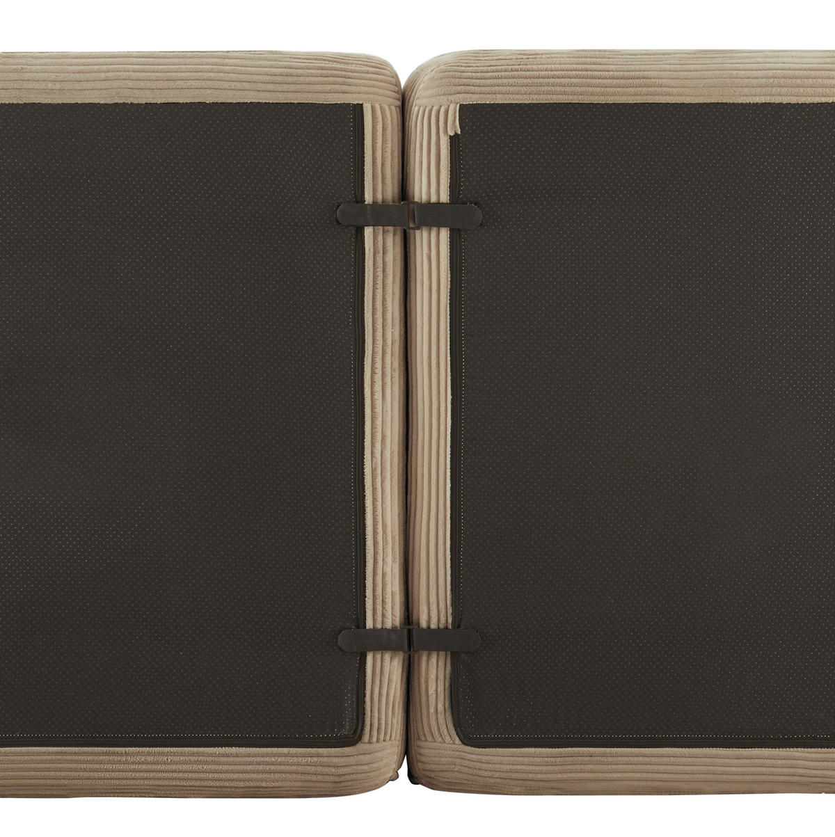 MODULÁRNÍ bezrámová pohovka z manšestru 382x177x69 cm hnědá s hlubokým sedem, protiskluzovou základnou a bez montáže - hnědá, textil (177/382cm) - Modfu