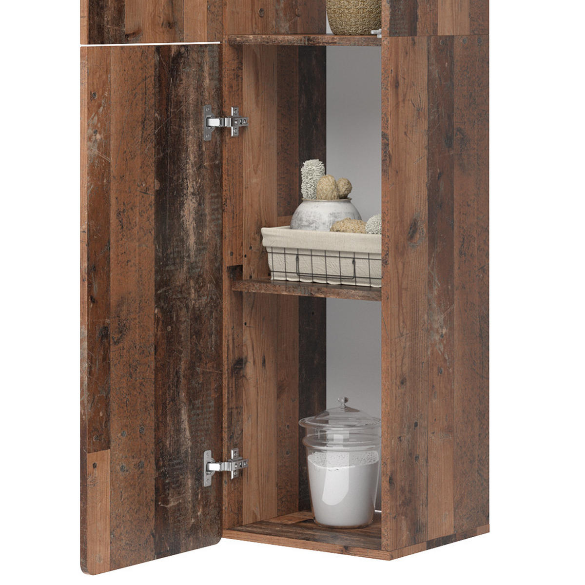 HOCHSCHRANK Izan Oldstyle 36.6 x 171.6 cm - Braun, Holzwerkstoff (36.6/171.6/33.2cm) - Vicco