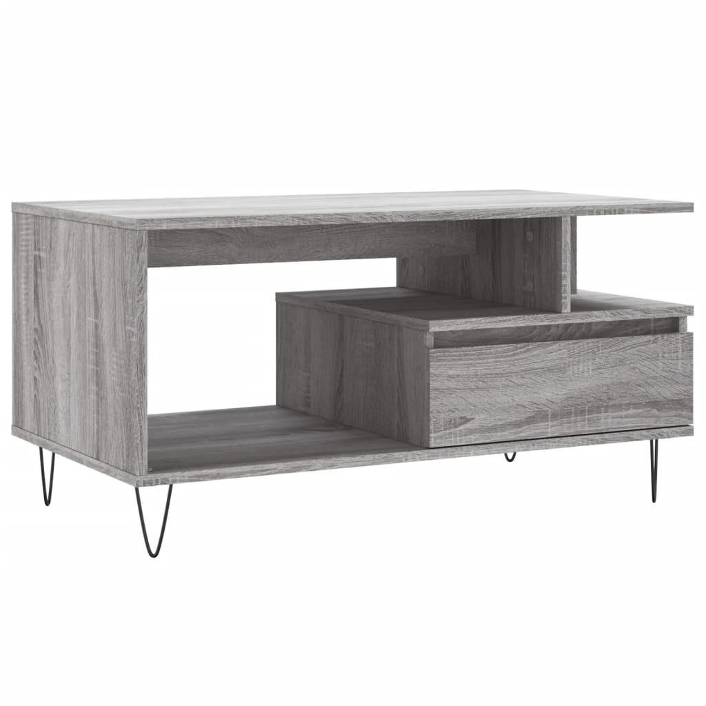 COUCHTISCH Grau Sonoma 90x49x45 cm Holzwerkstoff - Grau, Holzwerkstoff (49/90/45cm) - furnicato