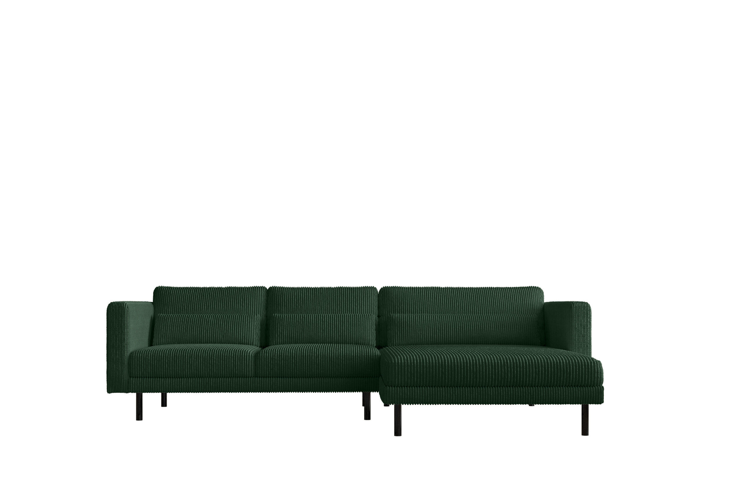 ECKSOFA L-form Dani Stoff Poso Grün Rechts - Grün, Holz (281/174cm) - Kaiser Möbel