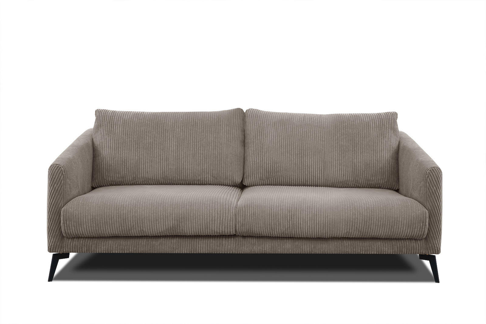 SOFA VILT 3-Sitzer, taupe - Taupe/Schwarz, Holzwerkstoff/Kunststoff (202/89/94cm) - Courtois Laville
