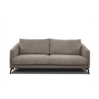SOFA VILT 3-Sitzer, taupe - Taupe/Schwarz, Holzwerkstoff/Kunststoff (202/89/94cm) - Courtois Laville