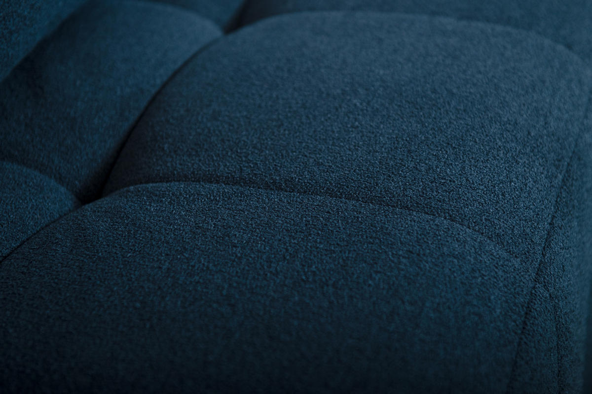 3-SITZER-SOFA Bouclé-Stoff Tiefblau - Blau, Textil (260/73/95cm) - MILYsofa