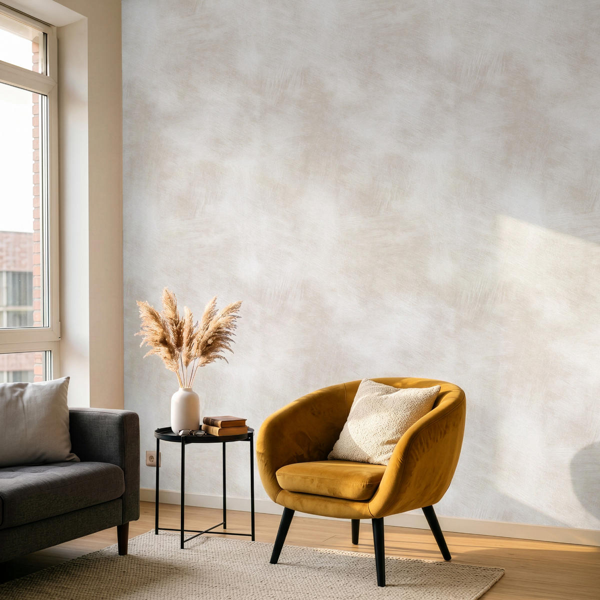 TAPETE - Dezent - Textur - Beige - 240x220 cm - Creme, Papier (240/220cm) - OnlyWow