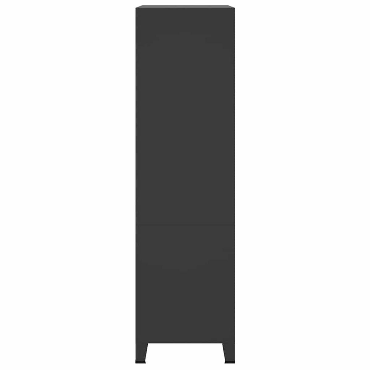 INDUSTRIAL Kleiderschrank Schwarz 90/50/180 Cm Metall - Schwarz, Metall (50/180/90cm) - vidaXL