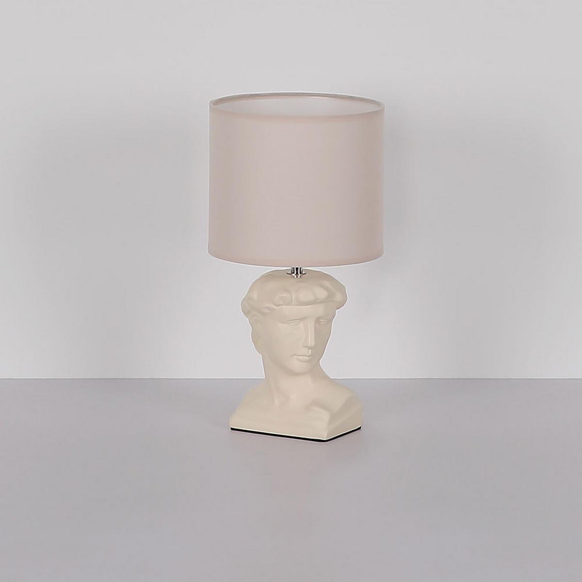 TISCHLEUCHTE HERMES Textil Weiß - Weiß, Textil (17.5/17.5/33cm) - Globo Lighting